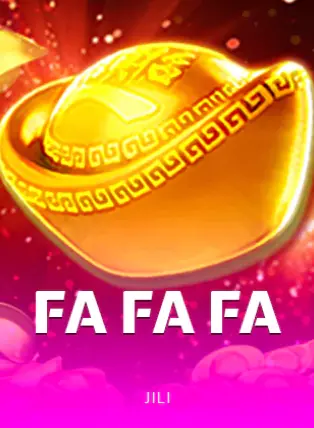ปกเกม Fa Fa Fa ก้อนทองคำจีนเปล่งประกายบนพื้นชมพูม่วง